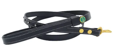 Lederleine "STAR" Schwarz