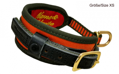 Halsung DeLuxe orange-oliv