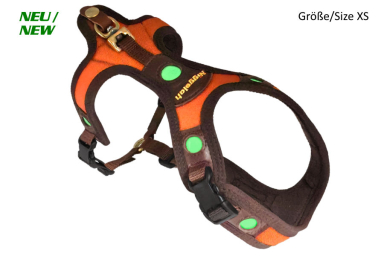 Hundeführgeschirr FOLLOW "Light" LICHTBLICK Orange-Braun NEU Hundeführgeschirr FOLLOW "Light" LICHTBLICK Orange-Braun NEU