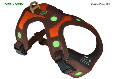 Dog Harness FOLLOW "Light" LICHTBLICK Orange-Brown