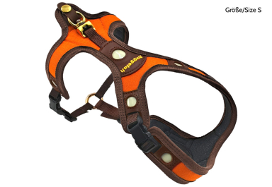 Hundeführgeschirr FOLLOW "Light" LICHTBLICK Orange-Braun   NEU