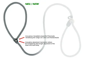 Detail der Retrieverleine BLITZ