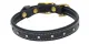 "STAR" Genuine Leather Collar Black