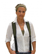 Neopren Hosenträger oliv